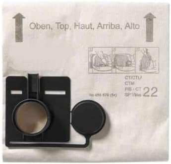Fits Festool CT22 SelfClean 452970 Filter Bag, Tear-Resistant Material, 5-PK
