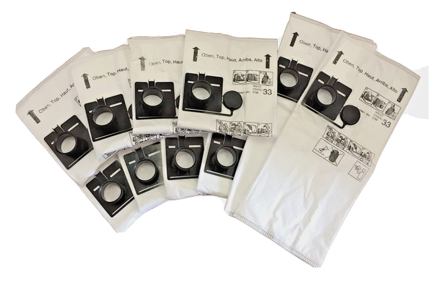 Fits Festool CT33 SelfClean Filter Bag, 452971 Tear-Resistant, 10-Pack
