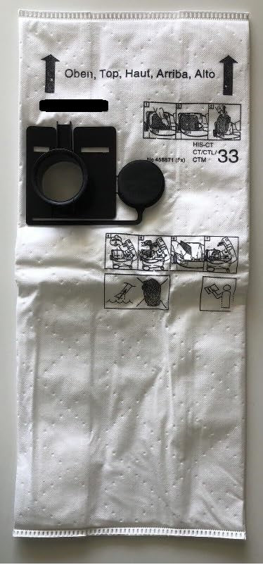 Fits Festool CT33 SelfClean Filter Bag, 452971 Tear-Resistant, 5-Pack