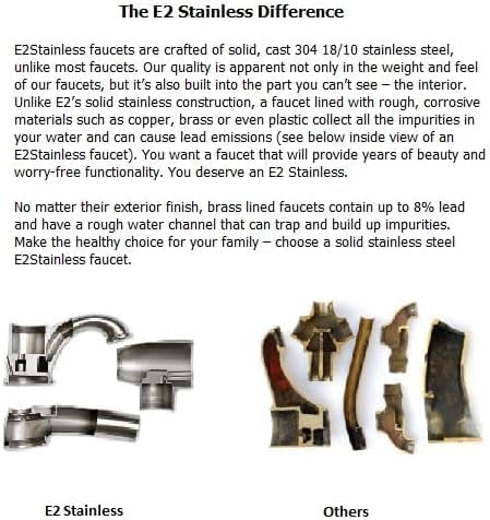 E2 Stainless KPS3031 Niagara Kitchen Faucet Brushed Stainless Steel