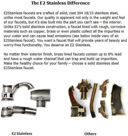 E2 Stainless KPS3031 Niagara Kitchen Faucet Brushed Stainless Steel