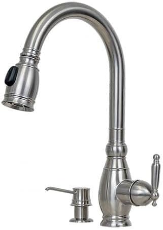 E2 Stainless KPS3034 Poseidon Kitchen Faucet Brushed Stainless Steel