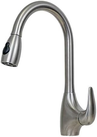 KPS3035 Sacramento Kitchen Faucet Brushed Stainless Steel with Pull Out Sprayer