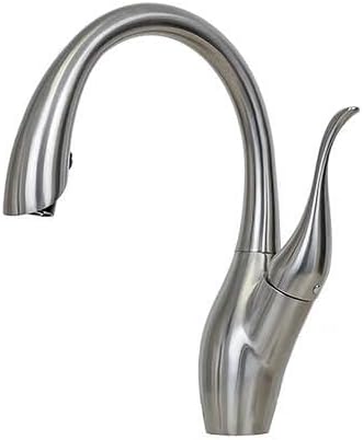 KPS3036 Cygnus Kitchen Faucet Brushed Stainless Steel and Pull Down Sprayer