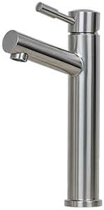 E2 Stainless LAV726H Rone Alta Bathroom Faucet 100% Solid Cast T304 Brushed Stainless Steel 