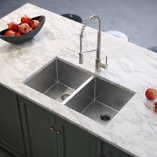 VSR-702 Ultra Modern Kitchen Sink Double Bowl, 16 Gauge Stainless Steel