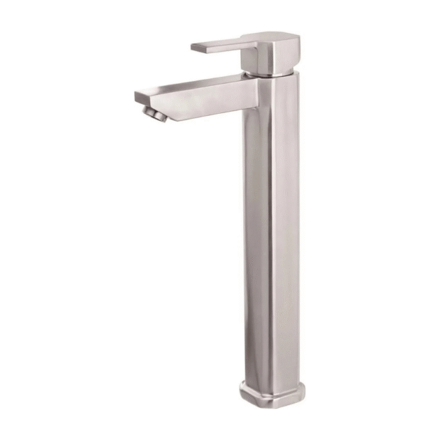e2 stainless ma101 medina alta lavatory bathroom faucet 100% solid cast t304 brushed stainless steel