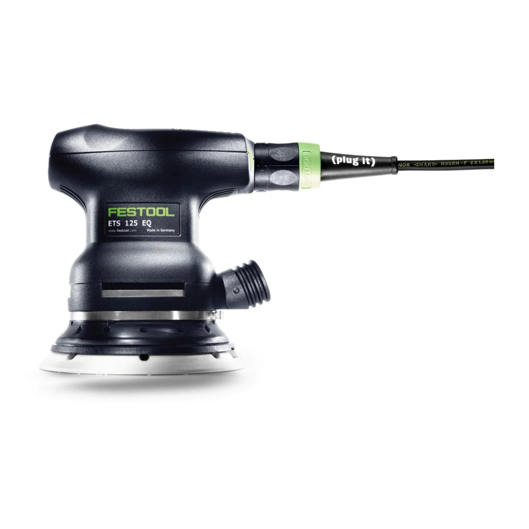 festool ets125 eq plus 571568 5" random orbital sander new old stock