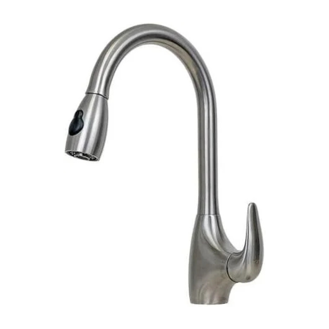 kps3035 sacramento kitchen faucet brushed stainless steel with pull out sprayer