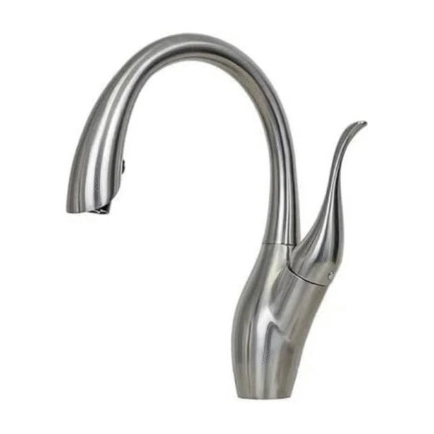 kps3036 cygnus kitchen faucet brushed stainless steel and pull down sprayer
