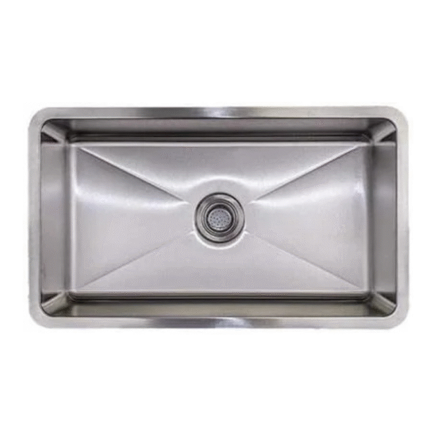 ultra modern kitchen sink srs 3018 super single, 16 gauge stainless steel