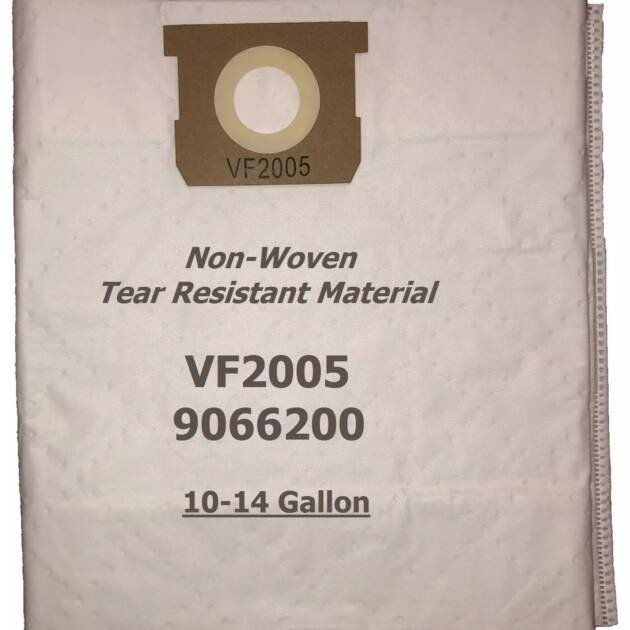 vf2004 shop vac bags 5 8 gallon tear resistant material 5 pk