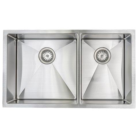 vsr 703 ultra modern kitchen sink double bowl, 16 gauge stainless steel